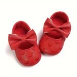 Baby Girl'S Adorable Solid Colour Princess Style Dress Shoes, Comfy Non Slip Casual Sweetie Performance Shoes, Infant'S Footwear - Image 4