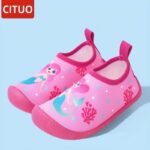 Cituo ' Quick-Dry Beach Water Shoes With Mermaid & Starfish Design - Non-Slip Tpr Sole, Breathable Slip-On Aquatic Footwear For &, Lightweight Swimming Shoes For Pool, Lake, Sandy Shores (Unisex)