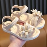 Soft And Comfortable Princess Sandals For Little Girls: Floral Design, Low Heel, And Lightweight Construction - Image 10