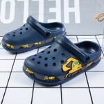 Youngsters' Cartoon Excavator Clogs - Navy Blue, Airy Eva Sandals For Youngsters, Ideal For Beach & Daily Use - Image 12