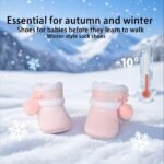 Soft Sole Warm 0-12 Months Baby Boys And Girls Pre-Crawling Fleece-Lined Winter Style Slipper Shoes, Childrens Slippers - Image 6