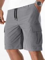 Men'S Summer Fashion Casual Shorts, For Running Outdoor Shorts With Multi-Pocket, Drawstring Pants - Image 6