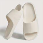 2024 New Fashion Eva Slip-On Slides, Comfortable Soft Thin Sole, Faux Texture, All-Season Casual Home Bath Beach Sandals, Solid Color, Universal Fit, Casual Daily Wear - Image 5