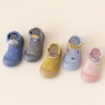Adorable Cartoon Animal Slip-On Baby Sock Shoes - Cozy, Non-Slip Rubber Sole Walking Shoes For Newborns & Toddlers - Soft Fabric, All-Season Comfort In Blue, Yellow, Pink, & Brown, Toddler Shoes - Image 2