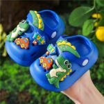 Kids' Dinosaur Clog Sandals - Cute Cartoon Design, Non-Slip Soft Sole, Lightweight Eva Material For Boys & Girls, Perfect For Summer Play And Casual Wear - Image 5