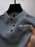 Elson Obm Miliano Milanino Luxury Solid Color Business Shirt, Breathable Fashion Casual Short Sleeve For Men, Professional Outfit, Formal Leisurewear, Elegant Design, Modern Formal Shirt, Lightweight Material, Comfortable Fit, Fashion Top, Collared Shirt, Corporate Wear, Casual Dressers - Image 10