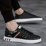 1 Pair Mainalun Men'S & Women'S Low-Top Skate Sneakers - Lightweight Soft Sole Casual Shoes With Breathable Fabric Lining, Durable Pvc Outsole For Gym, Outdoor, Daily Wear - All-Season Versatile Sneakers In 4 Colors, Skate Shoes, Gym Footwear, Stylish Lowtops, Fabric Lined Interior - Image 7