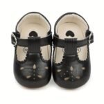 Lively & Cheerful Baby Girls Mary Jane Shoes Cute Wedding Dress Crib Shoes Prewalker Shoes - Image 5