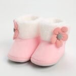 Adorable Princess-Themed Baby Girl Booties - Soft, Warm Fleece-Lined Walking Shoes For Newborns & Toddlers - Perfect Christmas & Halloween Gift - Image 3