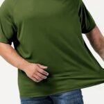 1Pc Plus Size Men'S Solid Short Sleeve Athletic T-Shirt, Casual Fashionable Tee For Outdoor Sports And Leisure