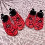 Cute Cartoon Spider Barefoot Slip On Water Shoes, Lightweight Non Slip Quick Drying Wading Shoes For Boys And Girls, Swimming Diving Walking Yoga, Vacation Beach