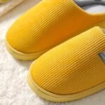 Cozy Striped Slip-On Indoor Slippers - Soft Fabric, Pvc Sole, Round Toe Home Shoes In Multiple Colors, Perfect For Autumn/Winter - Image 9