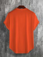 Plus Size Men'S Summer V-Neck Solid Color T-Shirt, Breathable Casual Top, Athletic Comfort - Image 9