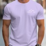 Mountain Print Men'S Round Neck Short Sleeve Tee Fashion Regular Fit T-Shirt Top For Spring Summer Holiday