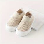Casual Comfortable Solid Color Slip On Low Top Woven Shoes For Baby Boys, Breathable Lightweight Walking Shoes For All Seasons - Image 5