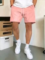 Men'S Solid Shorts, Comfy Casual Fashion Shorts For Outdoor Sports - Image 7
