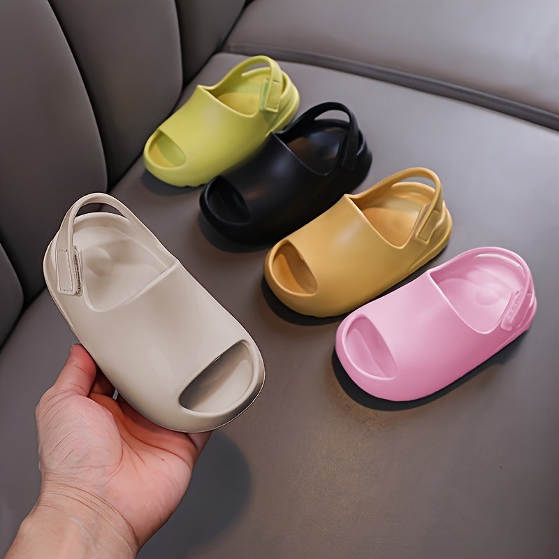 product-fancy-3f53086e-1146-4da7-8cc0-f25e7a40be63.jpg Solid Color Unisex Children'S Slip-On Slippers - Eva Material, Breathable Non-Slip Casual Walking Shoes For Boys And Girls, Suitable For Indoor And Outdoor Use - Ages 14 And Under - Image 1