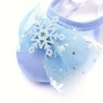 Girls' Princess Dance Shoes, Ballet Style With Floral Pattern And Bow Embellishment, Lightweight Fabric Upper & Insole, Fabric Sole, Plain Toe, All-Season Fall, Suitable For Ages 14 And Under - Image 7