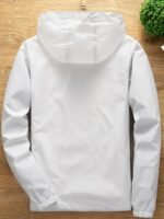 Unisex Summer Hooded Jacket With Reflective Zipper Design, Ultra-Thin Breathable Quick-Dry Windproof Sports Coat For Outdoor Night Running, Cycling, Fishing Sun Protection Top - Loose Fit Hooded Zip-Up Shirt - Image 10