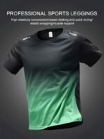 Men'S Breathable Mesh Gradient T-Shirt - Loose Fit, Short Sleeve, Round Neck | Sporty & Casual Summer Tee - Image 2