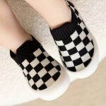 Casual Comfortable Plaid Slip On Woven Shoes For Baby Boys, Breathable Lightweight Walking Shoes For Indoor Outdoor - Image 3