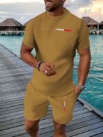 Casual Sports Suit Breathable Outdoor Casual Men'S T-Shirt And Shorts Suit Summer 3D Printing Suit For Adult Men - Image 2