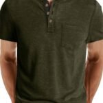 Men'S Summer Casual Short Sleeve T-Shirt - Breathable Blend Round Neck Henley-Style Button Front, Semi-Sheer Fabric, Machine Washable Regular Fit For Outdoor & Casual Attire, Relaxed Style, Buttonfront Design, Easy Care, Buttonup Shirt, Warm Weather Clothing, Lightweight Material, Buttonfront Top, Warm Weather Apparel, Casual Attire, Comfortable Material, Soft Fabric Tee