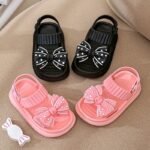 Trendy Cute Bowknot Open Toe Sandals For Girls, Breathable Non-Slip Sandals For Indoor Outdoor Beach - Image 18