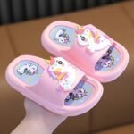 Cute Cartoon Unicorn Open Toe Slippers For Girls, Non Slip Lightweight Slippers For Indoor Shower Pool, All Seasons - Image 9