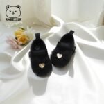 Rabeisir First Walkers Soft-Soled Slip-Resistant Mary Jane Shoes With Lace Bow & Geometric Pattern - Lightweight Canvas & Fabric, Closure, Eva Cushion For Spring/Fall, Everyday & Casual Outfits, Girl Shoes, Seasonal Footwear, Decorative Footwear, Slipresistant Soles - Image 6