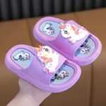 Cute Cartoon Unicorn Open Toe Slippers For Girls, Non Slip Lightweight Slippers For Indoor Shower Pool, All Seasons - Image 6