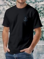 Men'S Nautical Anchor Graphic T-Shirt - Light Green Maritime Tee, Regular Fit Casual Shirt For Everyday & Nautical Themes - Breathable Everyday Essential, Nautical T Shirts, Classic Round Neck, Comfortable Fabric, Short Sleeve Top, Outdoor Enthusiasts, Weekend Wear, Minimalist Design, Soft Material, Print Tee, Outdoor Lovers - Image 6