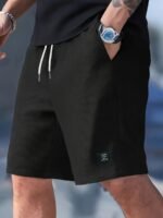 Men'S Casual Corduroy Shorts - Summer Beach Style, Light Brown, Drawstring Waist, Loose Fit, Lightweight & Breathable For Casual Attire, Beach Shorts - Image 10