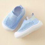 Breathable Mesh Slip-On Sneakers For Toddlers - Lightweight Non-Slip Soft Sole, Checkered Pattern & Pillar Accents, Durable Eva Construction - Boys & Girls Casual Shoes For Summer & Autumn, Breathable Toddler Sneakers | Checkered Toddler Sneakers | Soft Sole Shoes - Image 5