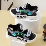 Boys' Stylish Breathable Open-Toe Sandals - Comfortable, Non-Slip, Adjustable Hook-And-Loop Fastener Straps For Indoor/Outdoor Use, All-Season Beach Footwear With Durable Sole - Image 3