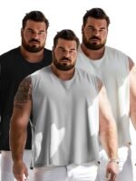 Plus Size Men'S Sleeveless Summer Cotton Fitness Sports Tank Top, Plus Size - Image 7