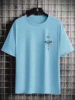 Men'S Casual Compass Print T-Shirt - Breathable Polyester, Crew Neck, Short Sleeve - Perfect For Summer - Image 10