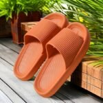 1 Pair Unisex Eva Slippers - Casual Striped Indoor House Shoes, All-Season Comfortable Slip-On Slides With Round Toe, Non-Slip Quick-Dry Bath Slippers, Suitable For Men And Women - Image 5