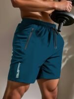 Men'S Loose Solid Shorts With Pockets, Active Elastic Waist Drawstring Shorts For Summer - Image 6