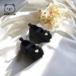 Rabeisir First Walkers Soft-Soled Slip-Resistant Mary Jane Shoes With Lace Bow & Geometric Pattern - Lightweight Canvas & Fabric, Closure, Eva Cushion For Spring/Fall, Everyday & Casual Outfits, Girl Shoes, Seasonal Footwear, Decorative Footwear, Slipresistant Soles - Image 9