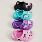 Casual Breathable Clogs With Cute Cartoon Charms For Girls, Quick Drying Lightweight Anti Slip Clogs For Indoor Outdoor Shower Beach Pool, Summer - Image 11