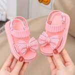 Trendy Cute Bowknot Open Toe Sandals For Girls, Breathable Non-Slip Sandals For Indoor Outdoor Beach - Image 3