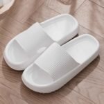 1 Pair Unisex Eva Slippers - Casual Striped Indoor House Shoes, All-Season Comfortable Slip-On Slides With Round Toe, Non-Slip Quick-Dry Bath Slippers, Suitable For Men And Women - Image 4