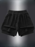 Men'S Quick-Dry Athletic Shorts - Lightweight, Breathable With Liner For Running & Fitness, Stretchy Polyester Blend, Machine Washable - Image 7