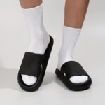 1 Pair Unisex Eva Slippers - Casual Striped Indoor House Shoes, All-Season Comfortable Slip-On Slides With Round Toe, Non-Slip Quick-Dry Bath Slippers, Suitable For Men And Women - Image 13