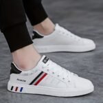 1 Pair Mainalun Men'S & Women'S Low-Top Skate Sneakers - Lightweight Soft Sole Casual Shoes With Breathable Fabric Lining, Durable Pvc Outsole For Gym, Outdoor, Daily Wear - All-Season Versatile Sneakers In 4 Colors, Skate Shoes, Gym Footwear, Stylish Lowtops, Fabric Lined Interior - Image 5