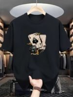 Men'S Fashion Printed T-Shirt With Perfect Combination Of Poker Cards And Dice Design - Image 3