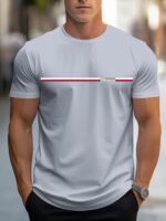 Men'S Casual Orange T-Shirt With "Mbdmbd" Print - Short Sleeve, Round Neck, Lightweight & Stretchy, Summer Style, Adult Size, Casual Wear|Graphic Tee|Lightweight Shirt - Image 4
