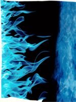 Plus Size Men'S Flames Graphic Print Board Shorts For Summer - Image 4