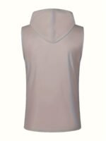 Men'S Sleeveless Hooded Henley Shirt - Lightweight, Breathable Polyester | Summer Casual & Sporty Top With Button Detail | Machine Washable - Image 9